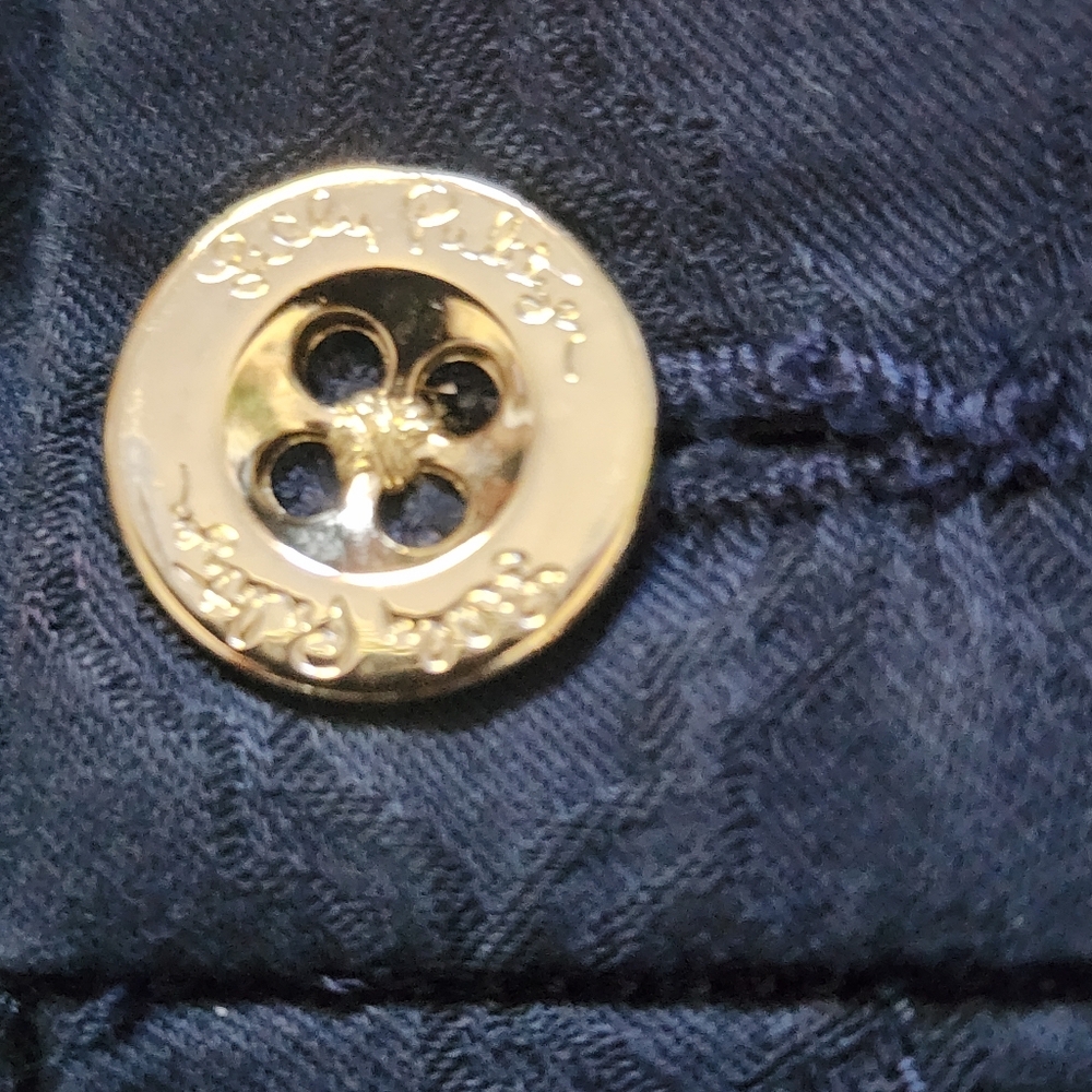 Lily Pulitzer Navy Blue Patterned Skinny Pants Sz 0 - Picture 8 of 12